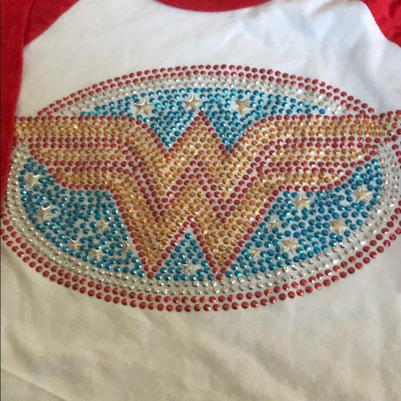 Wonder Woman rhinestone baseball tee 🦸♀️ 6-12M - Picture 2 of 5